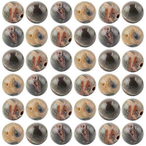 Natural Stone Beads 100pcs 6mm Ocean Jade Round Genuine Real Stone Beading Loose Gemstone Hole Size 1mm DIY Smooth Beads for Bracelet Necklace Earrings Jewelry Making Ocean Jade 6mm