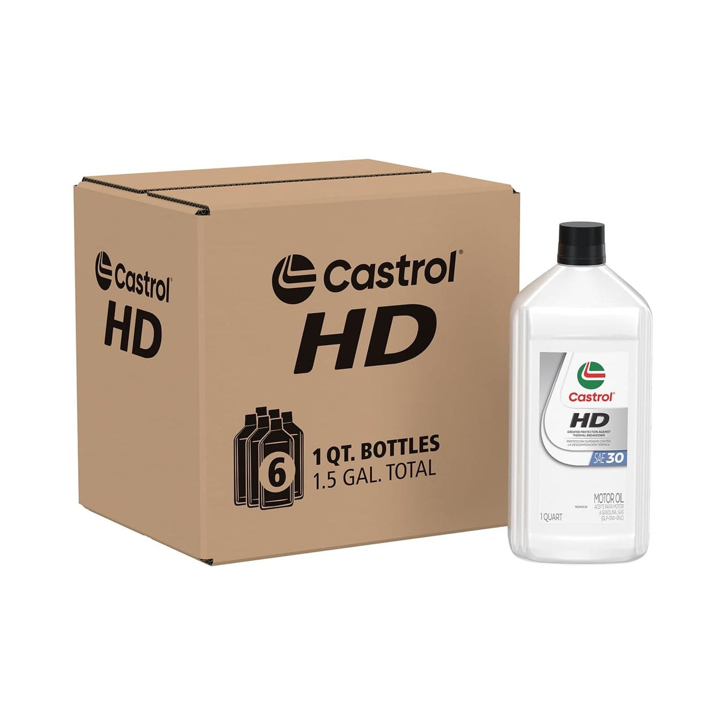 Castrol HD30 Motor Oil 1 Quart Pack of 6