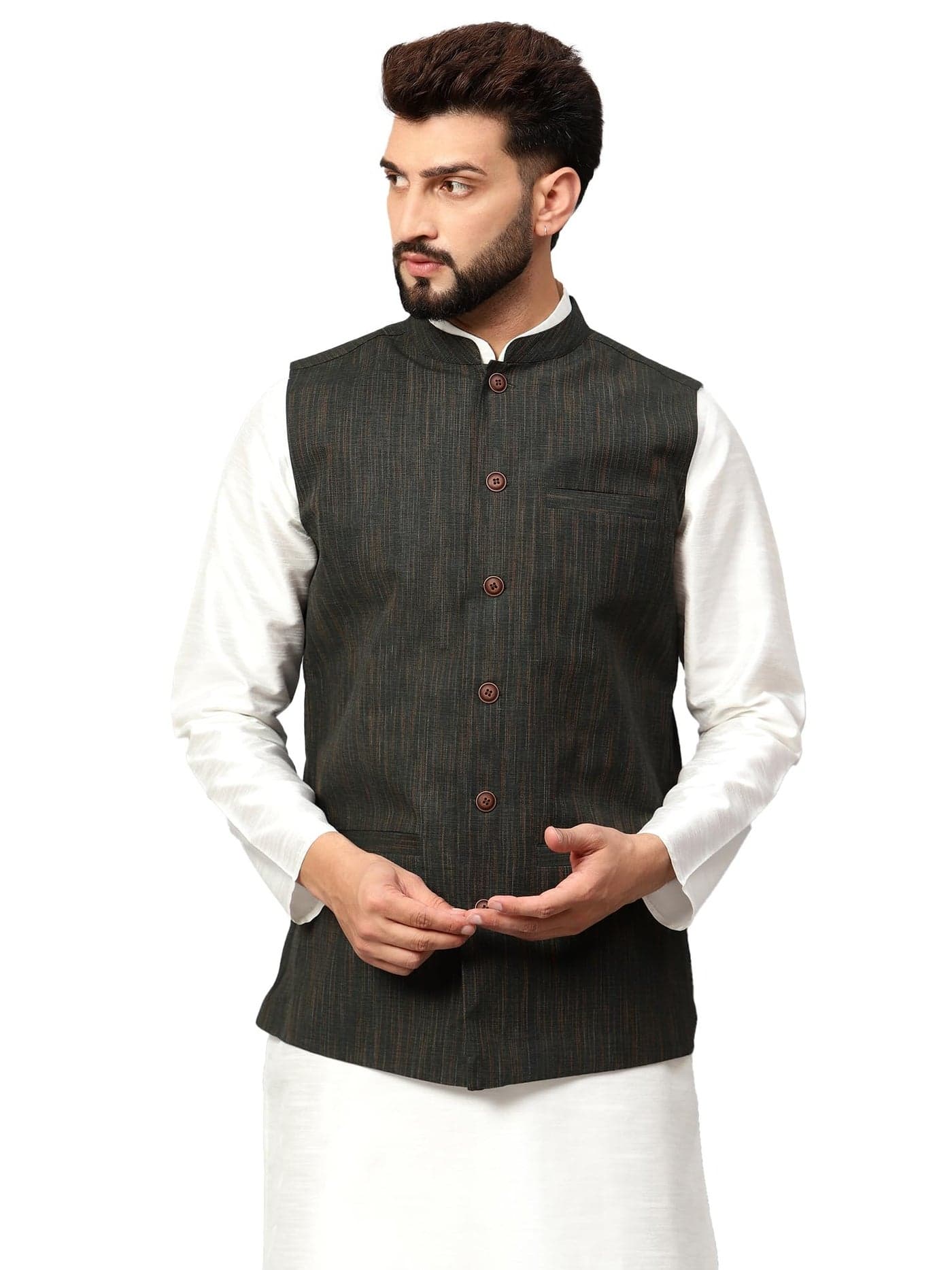 LATEST CHIKAN Men's Traditional Cotton Nehru Jacket/Waistcoat