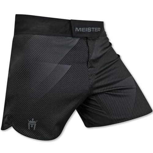 Meister Hybrid MidThigh Board Shorts for Boxing MMA Muay Thai Black Enigma 6 Inseam Large 3435