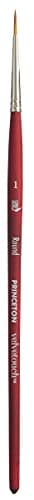 Princeton Velvetouch Round Brush, Synthetic, Short Handle, Size 1, 1 Count
