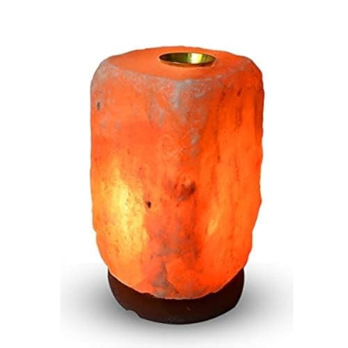 Reiki Crystal Products Natural Himalayan Rock Salt Lamp Fragrance Oil Burner/Aroma Lamp/Brass Oil Burners for Positive Energy, Healing, Vastu, Purification, Best Wellness Gifting Option Salt Lamps
