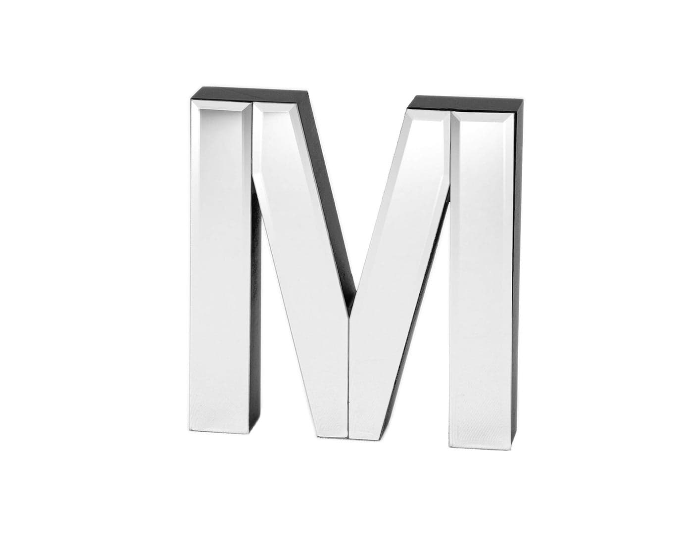 COLLECTIVE HOME 7inch Tall Mirrored Glass and Wood Decorative Letter HomeBedroomOffice Wall Dcor Perfect Fun Gift to Encourage Girls Young Ladies Teens M