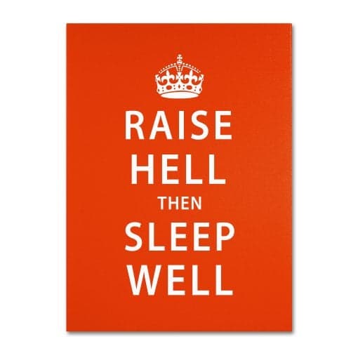 Trademark Fine Art Raise Hell VI Artwork by Megan Romo, 14 by 19-Inch