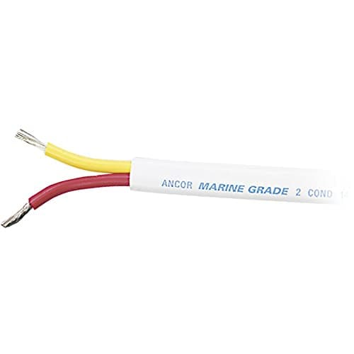 Ancor 123705 Safety Duplex Cable, 6/2 AWG (2 x 13mm2), Flat - 50ft,Red/Yellow