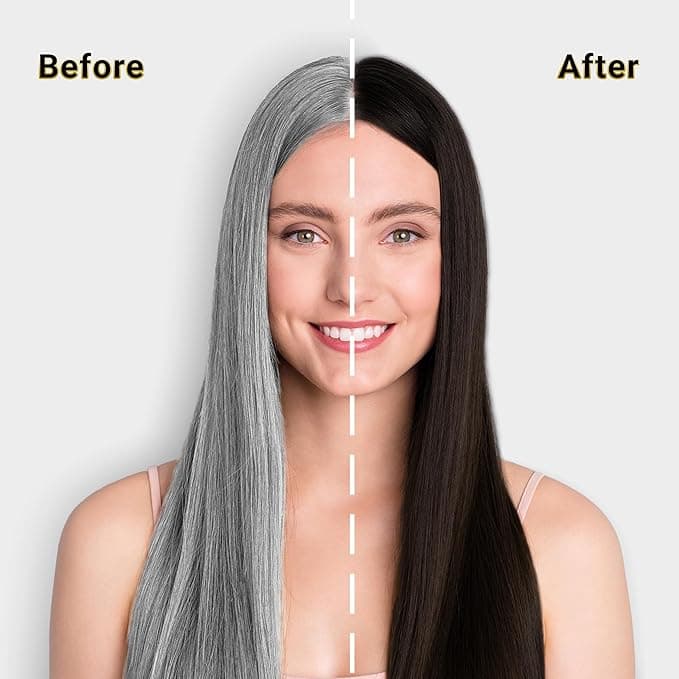 Herbishh Hair Color Shampoo 10 Sachet 1 Argan Hair Mask Pouch 3 in 1 Hair Dye PPD Free Easy to Use Available in 6 Colors Long Lasting Hair Color Dark Brown