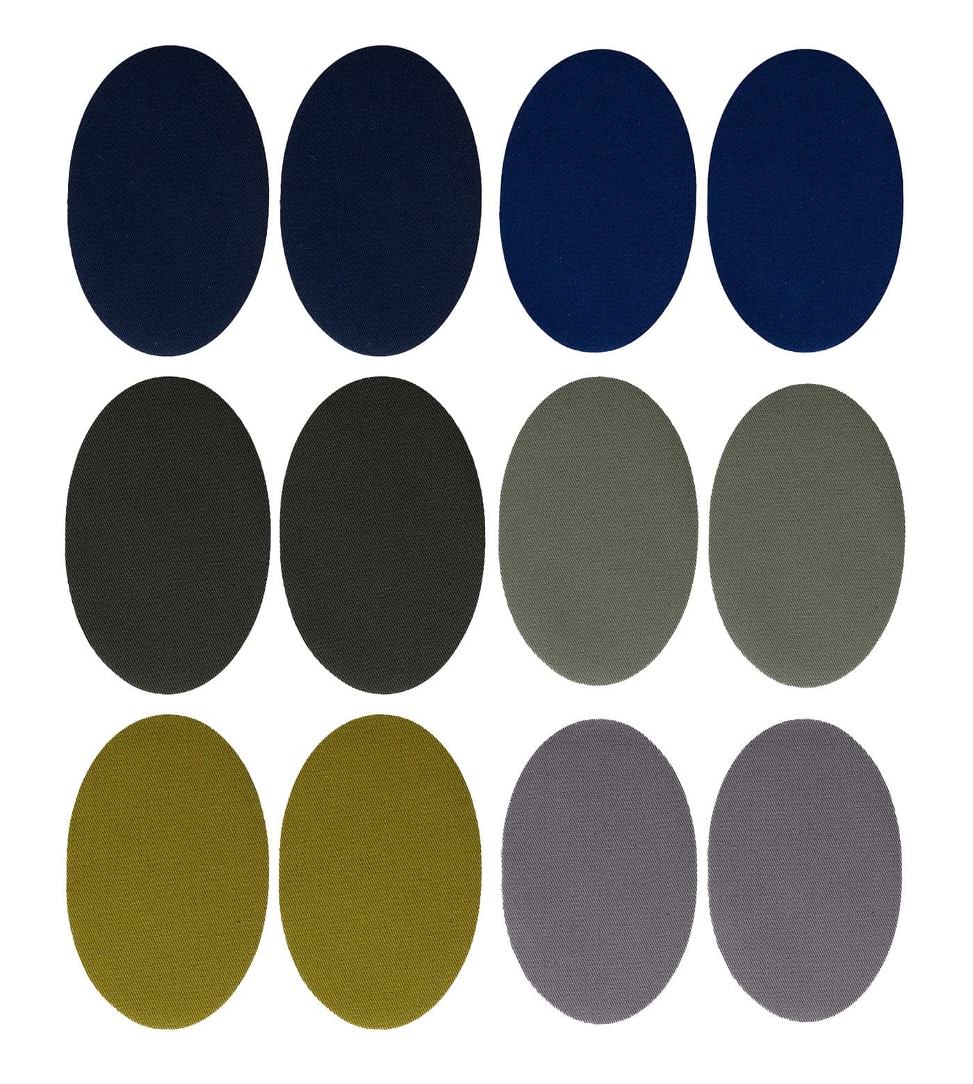 Johnson Smith Iron On Patches 12Piece Iron On Patch for Clothing Fabric Repair Adhesive Fabric Patches Easy to Use No Sewing Needed Cool Oval Patches Green and Navy