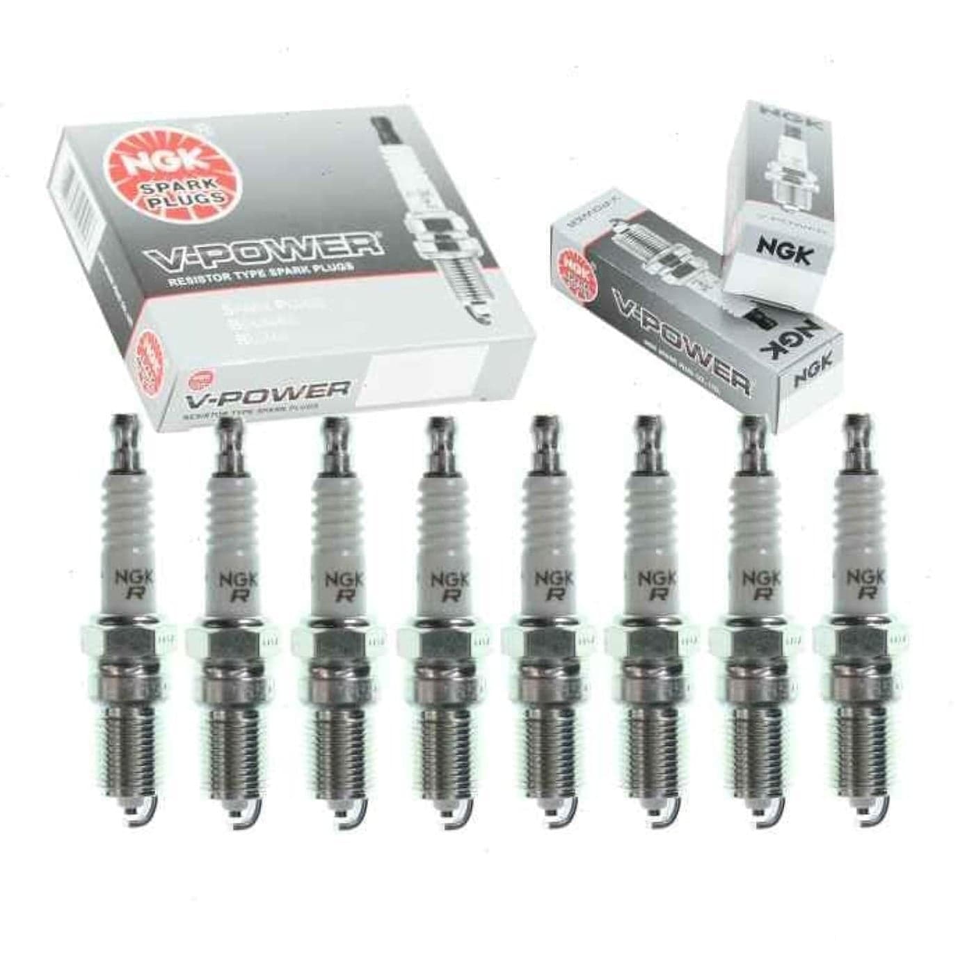8 pc NGK VPower Spark Plugs compatible with GMC Sierra 2500 53L 60L V8 19992004