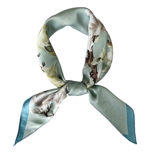 FONYVE Silk Scarfs for Women Lightweight, Fashion Head Scarf, Satin Hair Wrap for Sleeping 27.5 × 27.5 inches