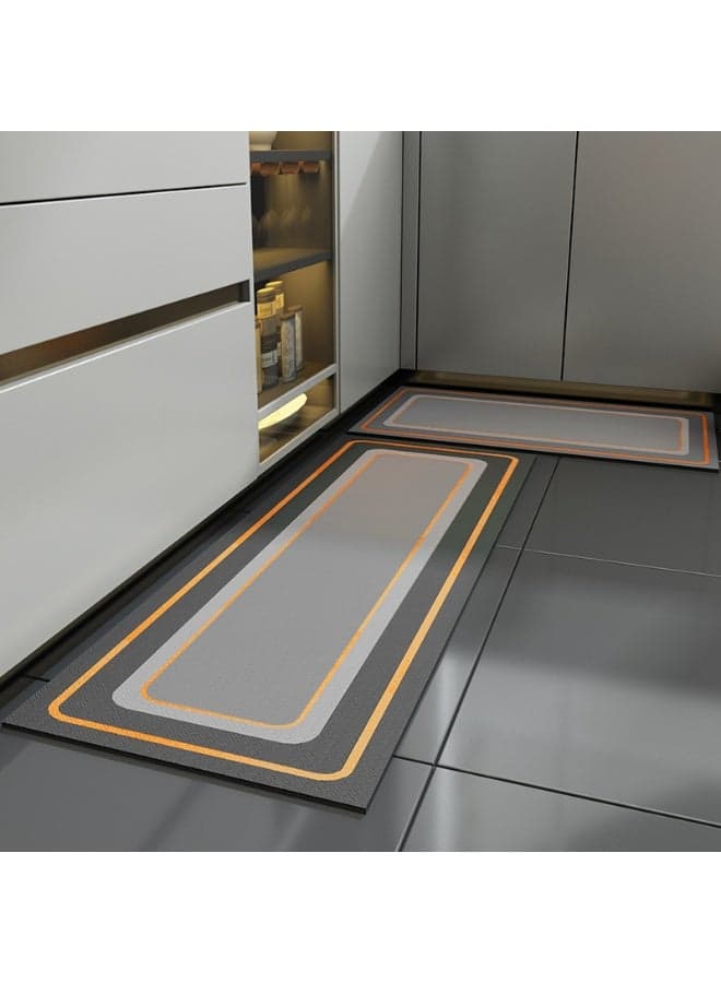 Kitchen Floor Mats 2PCS 45x80CM 45x150CM Runner Rugs Kitchen Floor Mats Waterproof Non-slip Anti Fatigue Cushioned Standing Pads for Home Office Laundry Room Sink Comfort Support PVC