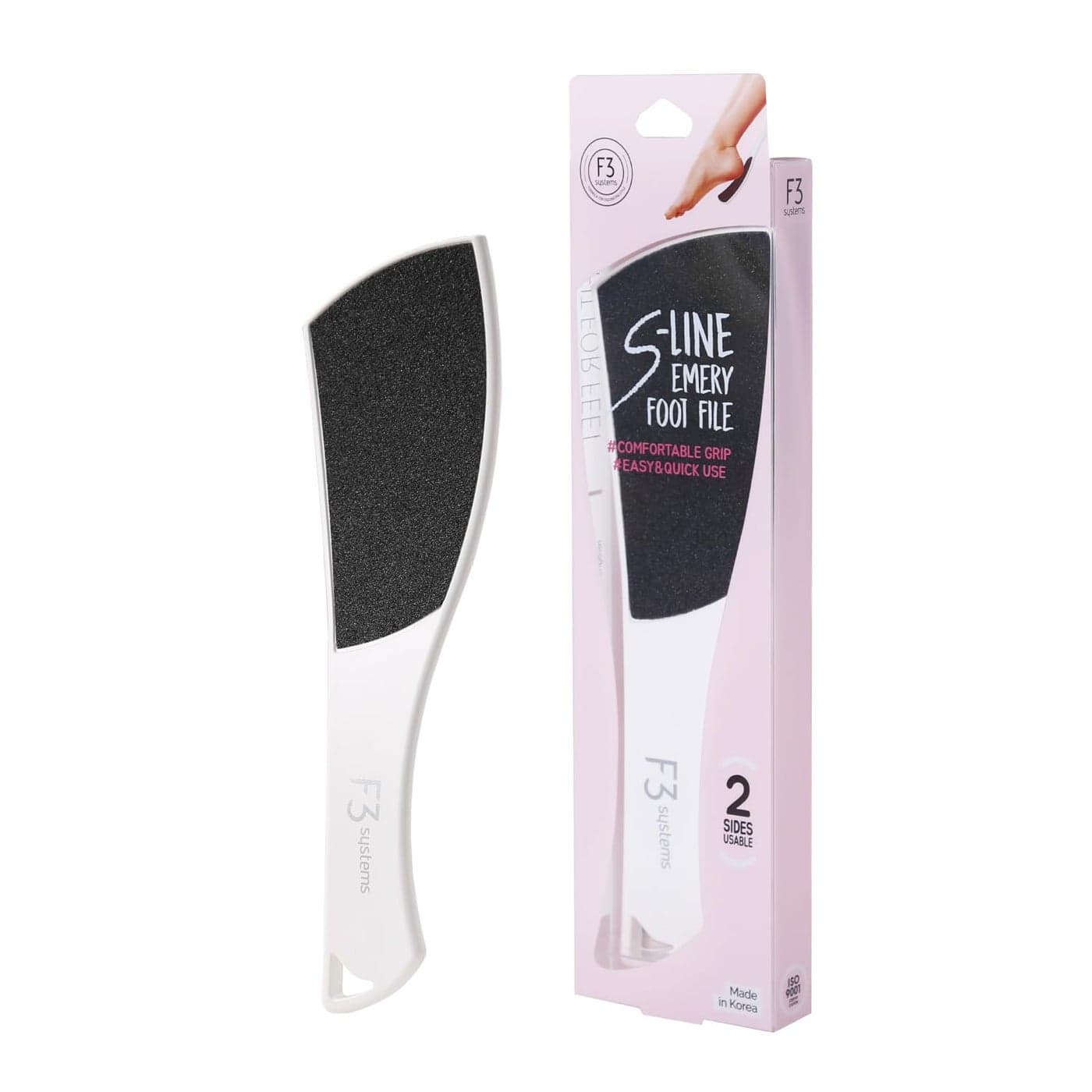 SLine Emery Foot file Colossal DoubleSided Pedicure Tool Effective for Cracked Heel Ergonomic Design for Easy Grip