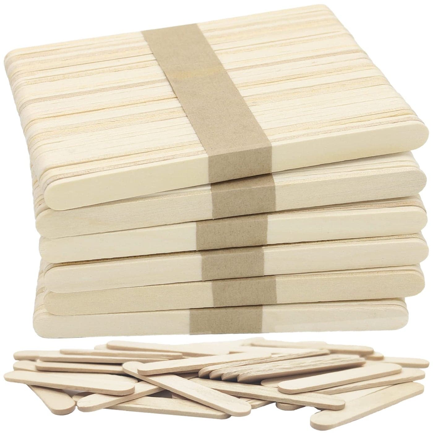 WISYOK 240 Pcs Natural Wood Craft Sticks Popsicle Sticks Lolly Sticks for Crafts 45 Inch Ideal for Homeschool Arts and Crafts Waxing Supplies Classroom Art Supplies