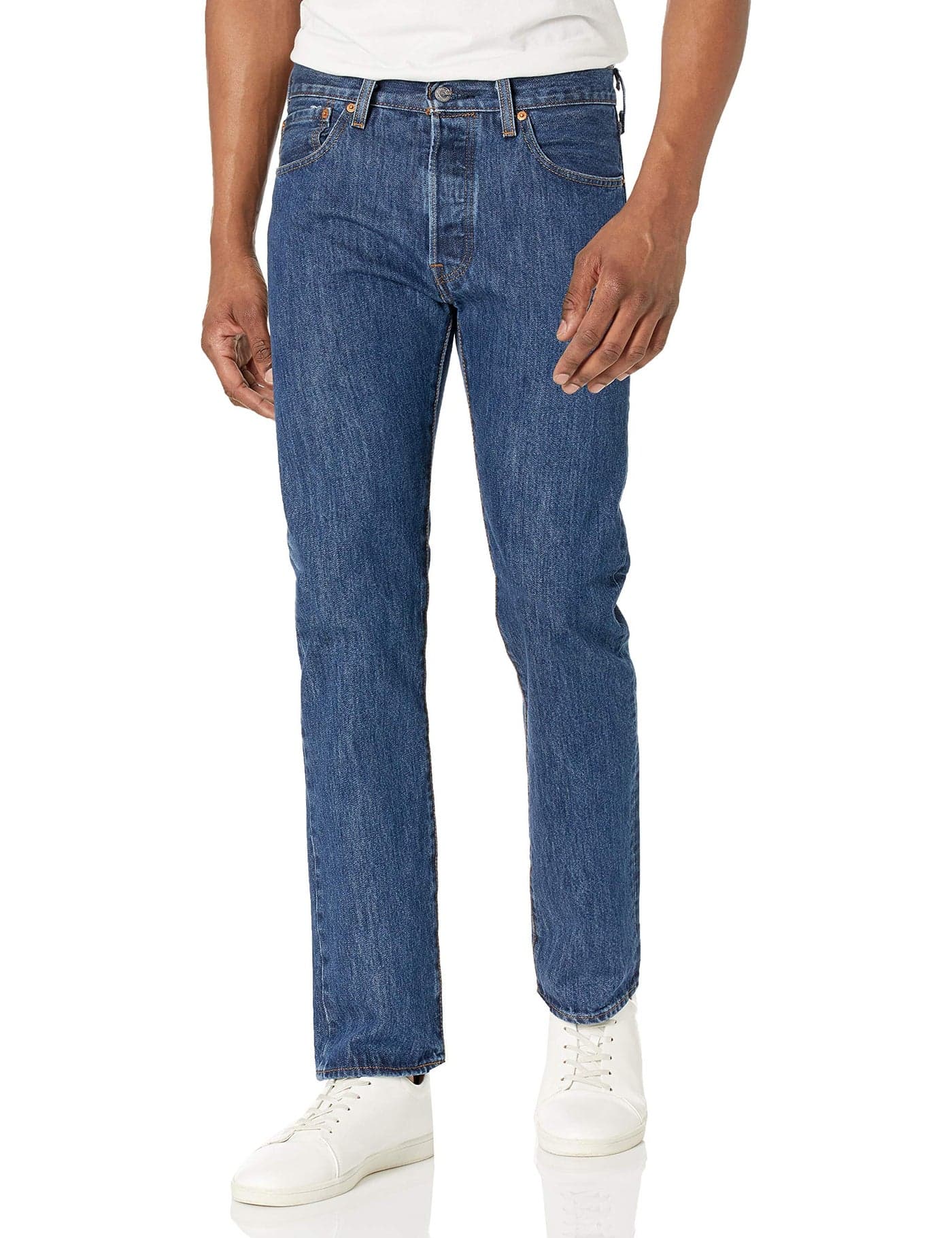 Levi's Men's 501 Original Fit Jeans (Also Available in Big & Tall), Dark Stonewash, 36W x 34L