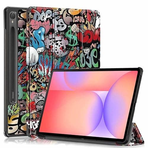 ProElite Cover for Samsung Galaxy Tab S10 Lite 10.9"/ Tab S9 FE 10.9 inch/Tab S10 FE/Tab S9 11 inch Cover Case, Smart Trifold Flip case Cover Support S Pen Magnetic Attachment, Hippy