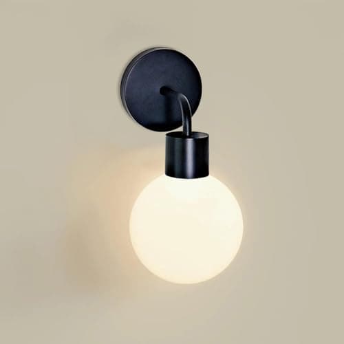 Poplight Wireless Wall Sconce (Shark Tank) Rechargeable & Dimmable LED Light w/App Control & Damage-Free Install, Moveable Modern Ambient Lighting for Elegant Home & Bedroom Decor | Matte Black