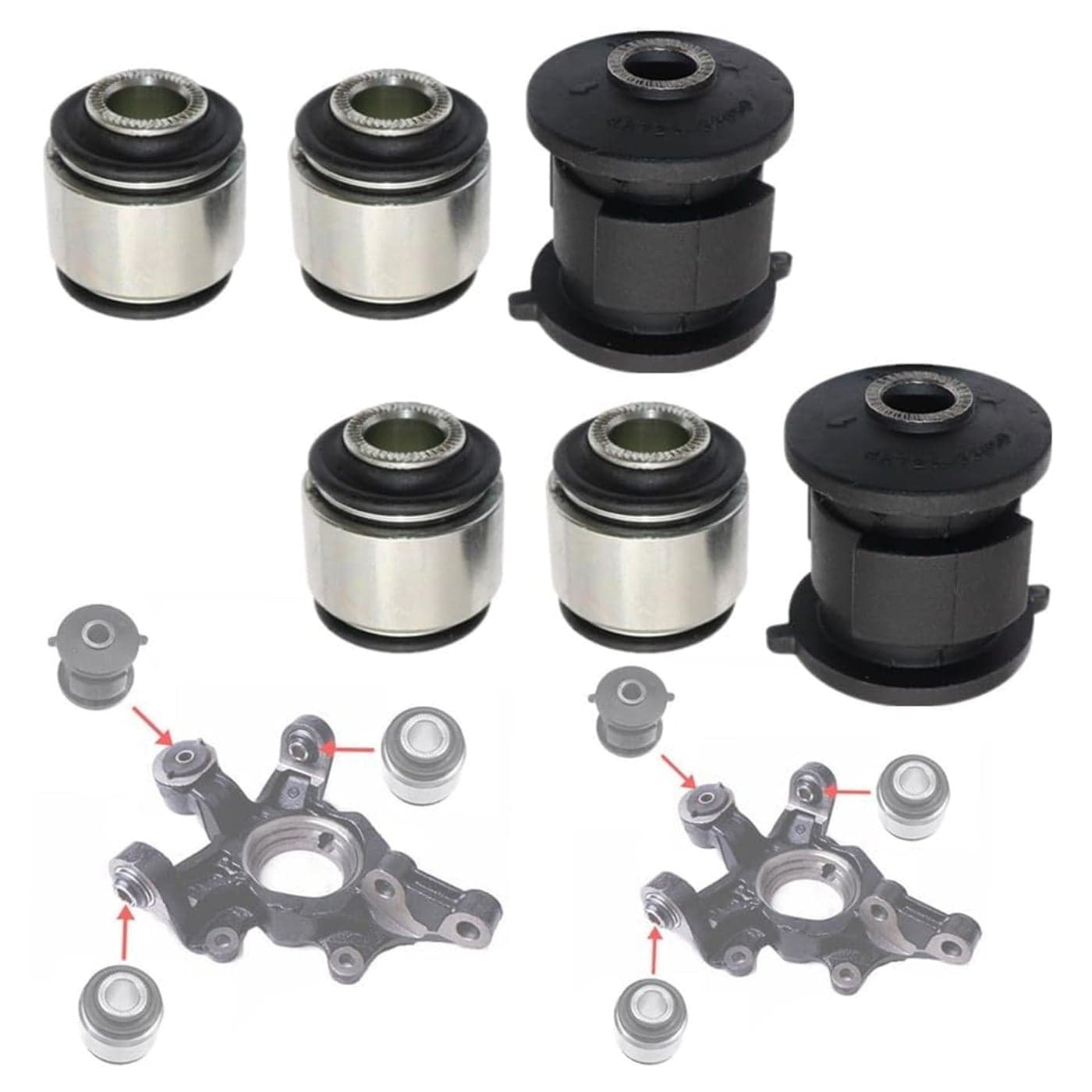 GXARTS 6Pcs Rear Control Arm Assembly Suspension Knuckle Bushing Fit For Toyota Highlander Camry Avalon Corona Curren Harrier 19942007 Fit For Lexus RX330 350 RX400H 4221020010 4230420060 487253305