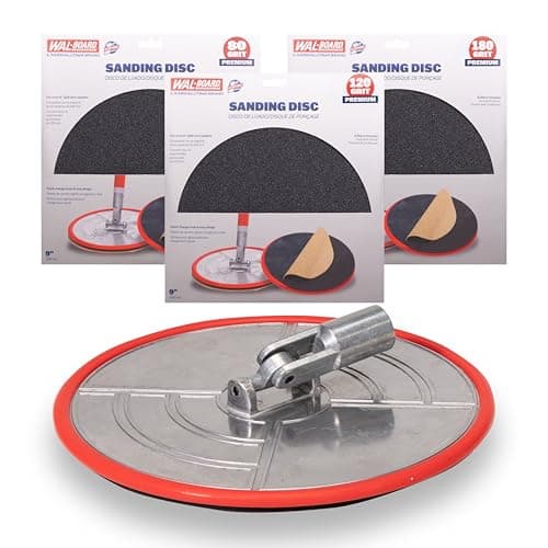 WAL-BOARD TOOLS Radial Pole Sander Drywall Tool Kit, 360 Degree Wall Finishing, DTKRS1