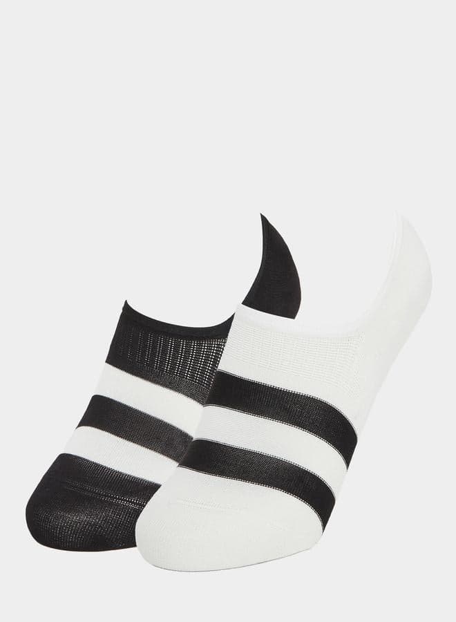Styli Pack of 2 - Striped Shoe Liner Socks