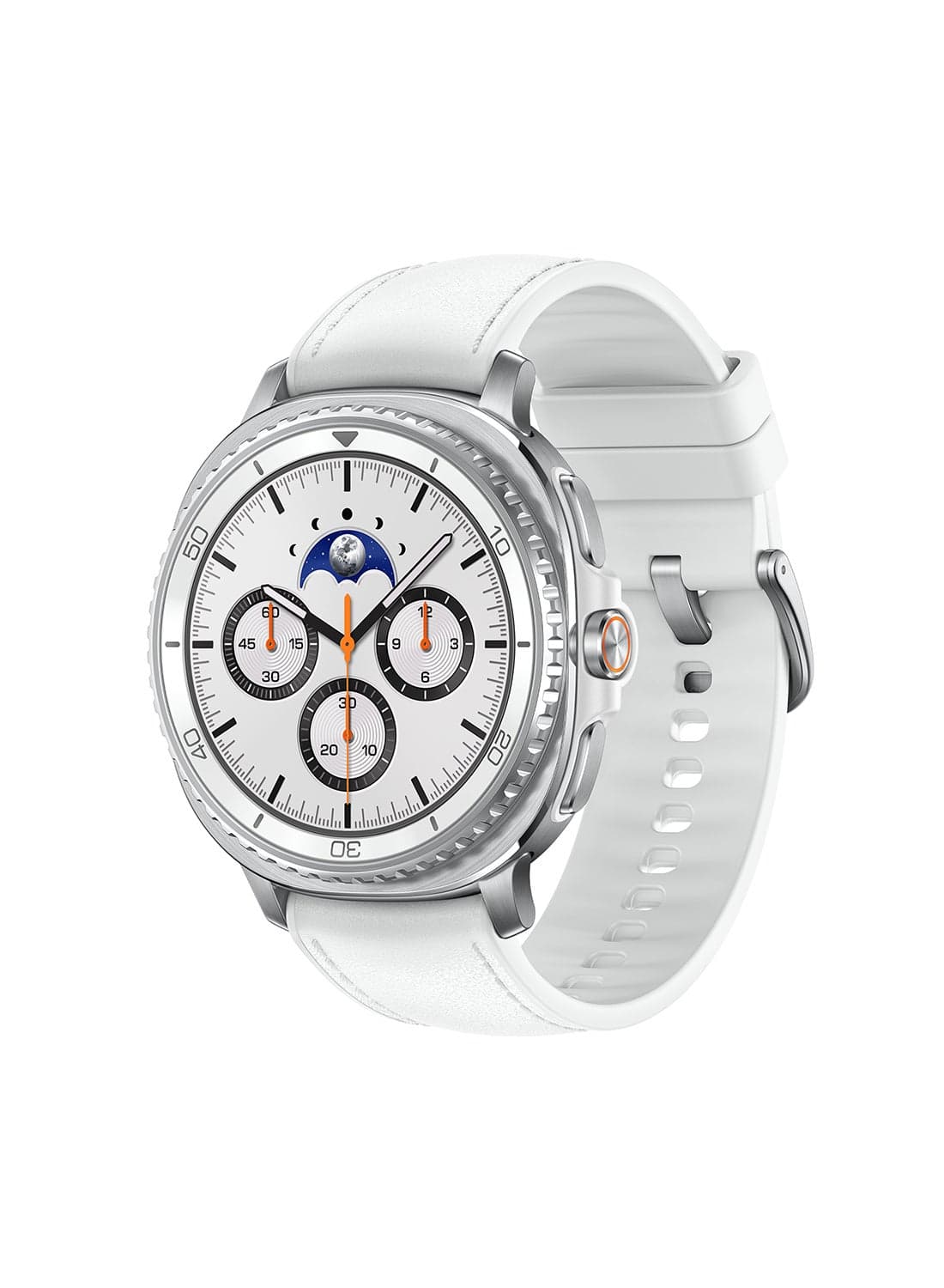 Galaxy Watch 8 Classic 46mm (Middle East Version) GPS Smartwatch, Cushion Design, Rotating Bezel, Quick Button, 3nm Processor, Sleep Coaching, Running Coach White