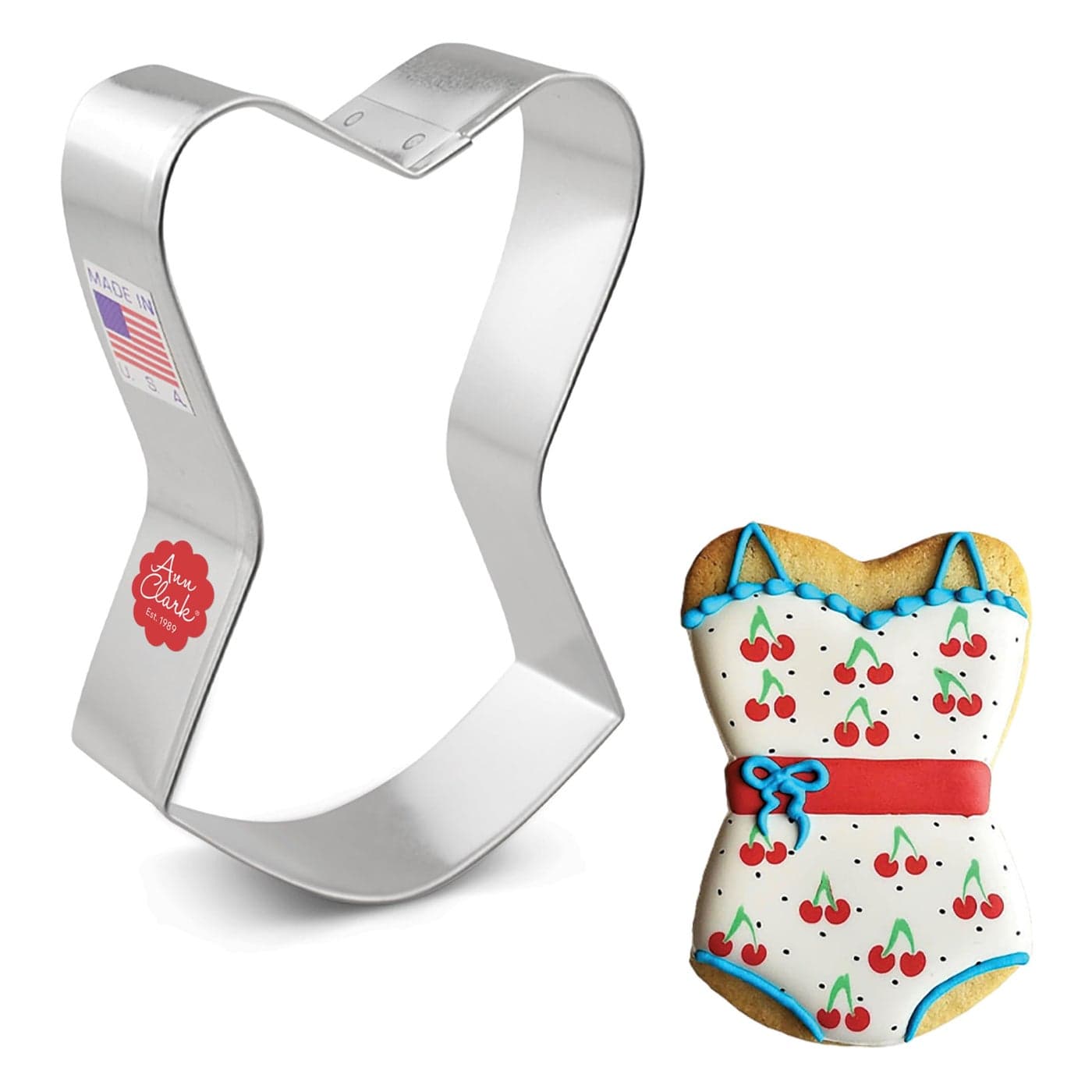Bathing Suit/Corset Cookie Cutter 4" Made in USA by Ann Clark