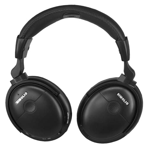 SIMOLIO Replacement Headphones Receiver in Ear & Over Ear 2.4GHz Wireless TV Headsets (Headset Only, No Transmitter)