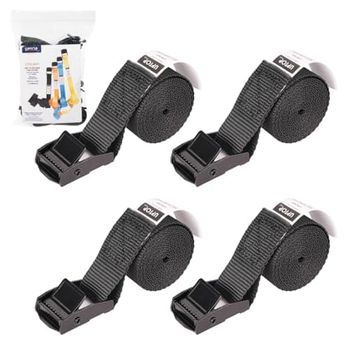 UPTOP 4PCS Cinch Tie Down Strap,Lashing Straps,Heavy Duty Cam Buckle Tie Down Straps, 4.92' x 1", Up to 550LBS for Motorcycle, Cargo, Trucks, Trailers, Luggage