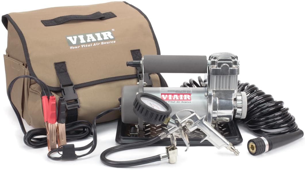 VIAIR 400P40045 Automatic Portable Compressor Tire Inflator Kit Air Compressor for Truck Jeep SUV and Car Tires Portable Air Pump Kit Car Accessories 33 Duty Cycle 150 PSI230 CFM