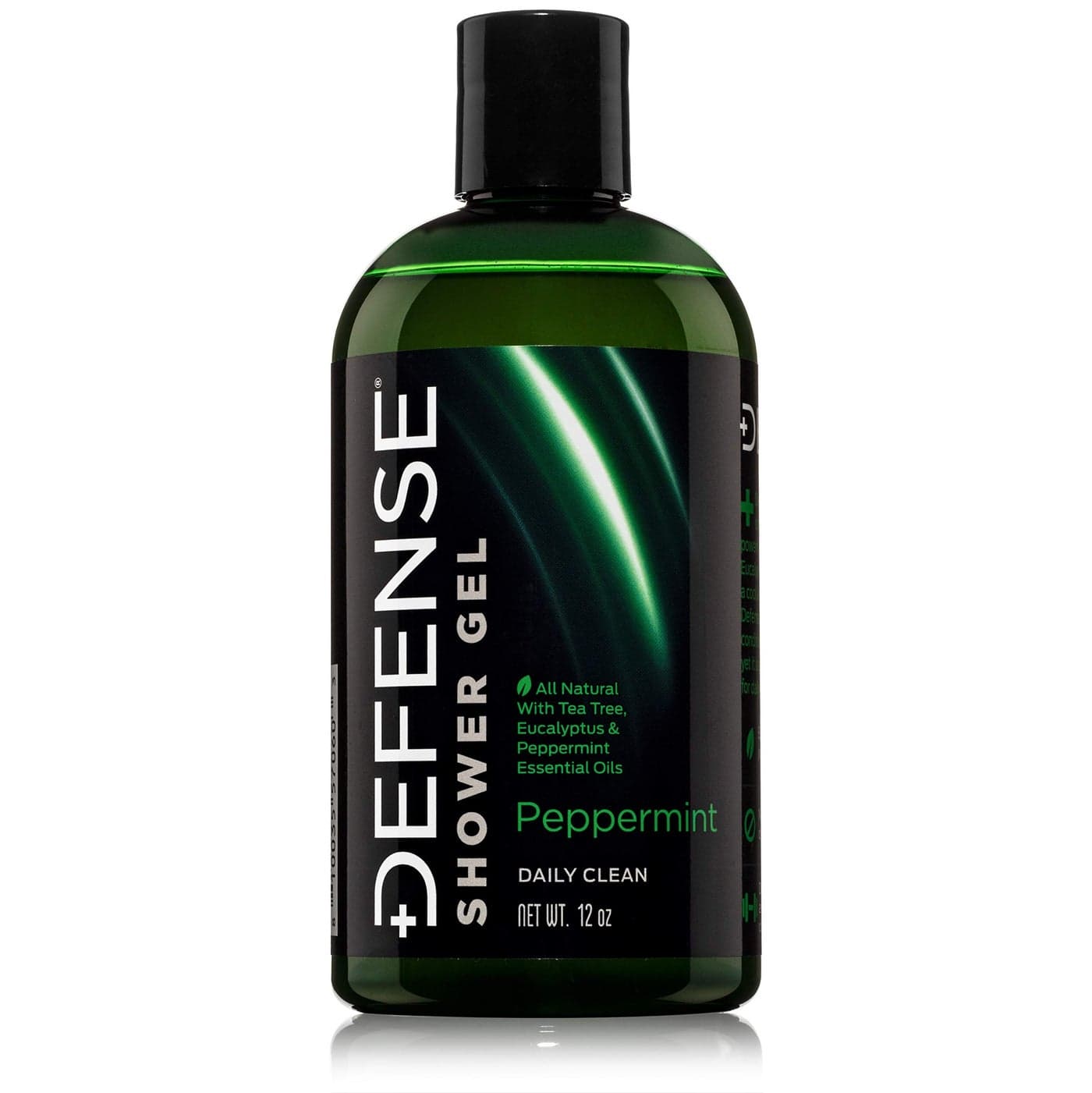 Defense Soap Organic Peppermint Body Wash All Natural Mint Shower Gel with Tea Tree Oil Eucalyptus Oil Wrestling Inspired For All Mens Womens Skin Types 12 oz
