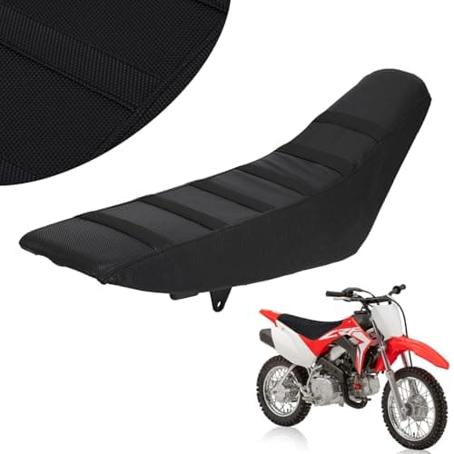 USTPO Dirt Bike Seat Cover Universal for Yozma In10 CRF XR RM KX KLX TTR PW Hawk 250 SSR Apollo RFZ TAO TAO Thumpstar 50cc - 450cc Dirt Pit Bike Black Particle Surface