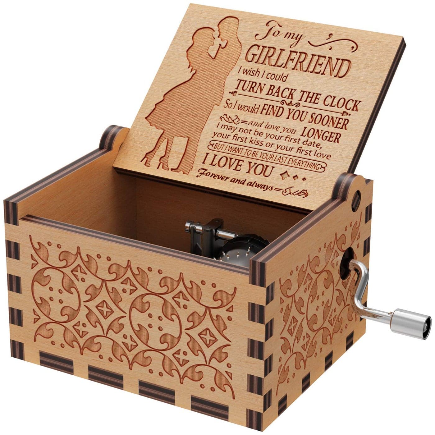 You are My Sunshine Wood Music BoxesLaser Engraved Vintage Wooden Sunshine Musical Box Gifts for GirlfriendBoyfriendFamily FriendsOn BirthdayFestival to Girlfriend