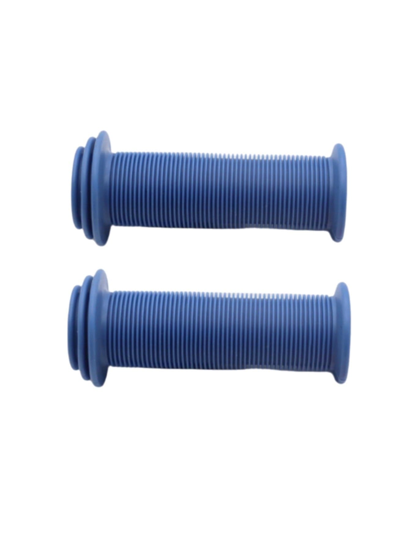 Blue Bicycle Handlebar Rubber Grips, One Pair Of Threaded Grips, Soft And Comfortable