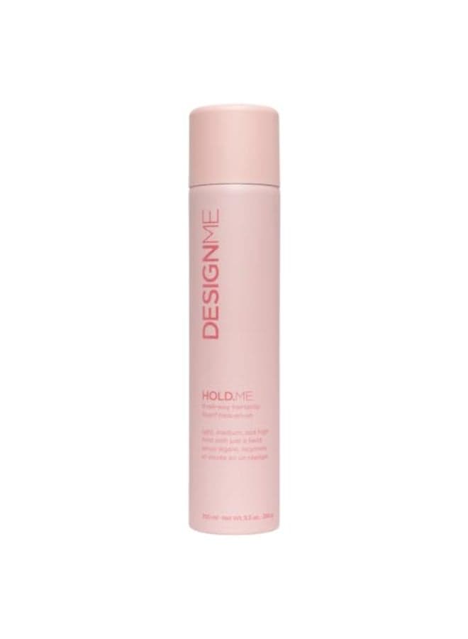 HOLDME ThreeWay Hairspray by DESIGNME Hairspray with Light Medium High Hold Options Extra Hold Hair Spray with Thermal Protectors Vitamin B5 Scented Hair Setting Spray 95 Oz