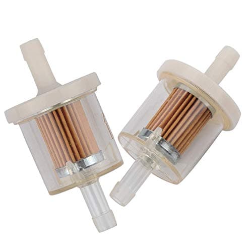 Set of 2 691035 493629 Universal 40 Micron 14 Inline Fuel Filter fits for Briggs Stratton Kawasaki 490197001 707061 Kohler 2505007S 2505021S husqvarna Lawnmower Parts Black