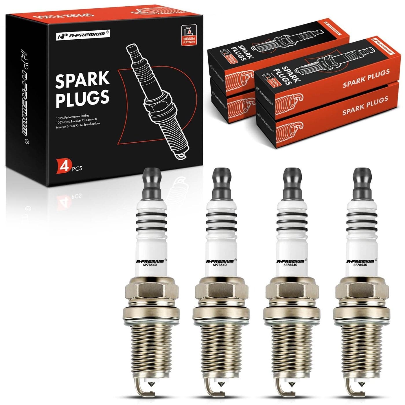 APremium Iridium Platinum Spark Plugs Compatible with Hyundai Elantra 2003 20L Automatic Transmission Pack of 4