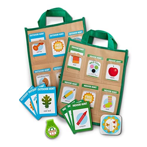 Melissa & Doug Let’s Explore Indoor/Outdoor Scavenger Hunt Play Set – 80 Double-Sided Cards