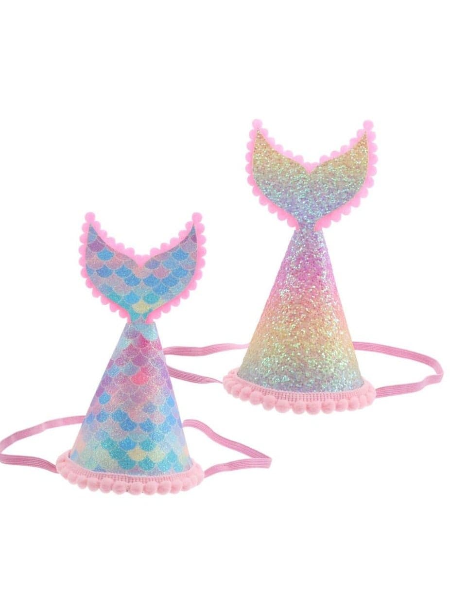 2pcs birthday hat girl girls hats bonnets for babies hair ties Birthday Party Supplies Headband Favors crown kids bithday party props headgear
