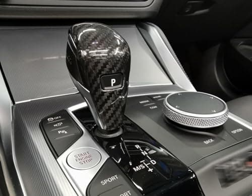 Zorratin Carbon Pattern Gear Shifter Knob Cover Shell Sporty Trim Decal for BMW 2 3 4 G20 G21 G22 G29 G82 G42 F44 20192026