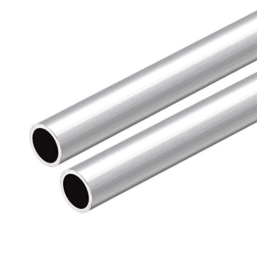 uxcell 6063 Aluminum Round Tube, 300mm Length 15mm OD 12mm Inner Dia Seamless Aluminum Straight Tubing 2 Pcs