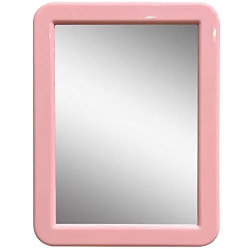CEREM Locker Mirror Magnetic for Girls Locker Light Pink 5 x 7 Real Glass Magnetic Mirror for School Locker Office Home