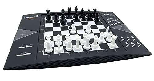 Lexibook Chessman Elite Interactive Electronic Chess Game 64 Levels of Difficulty LEDs Family Child Board Game BlackWhite CG1300US