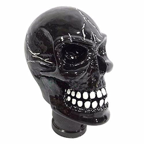 Auto Hub Plastic Black Skull Car Gear Shift Knob - Universal
