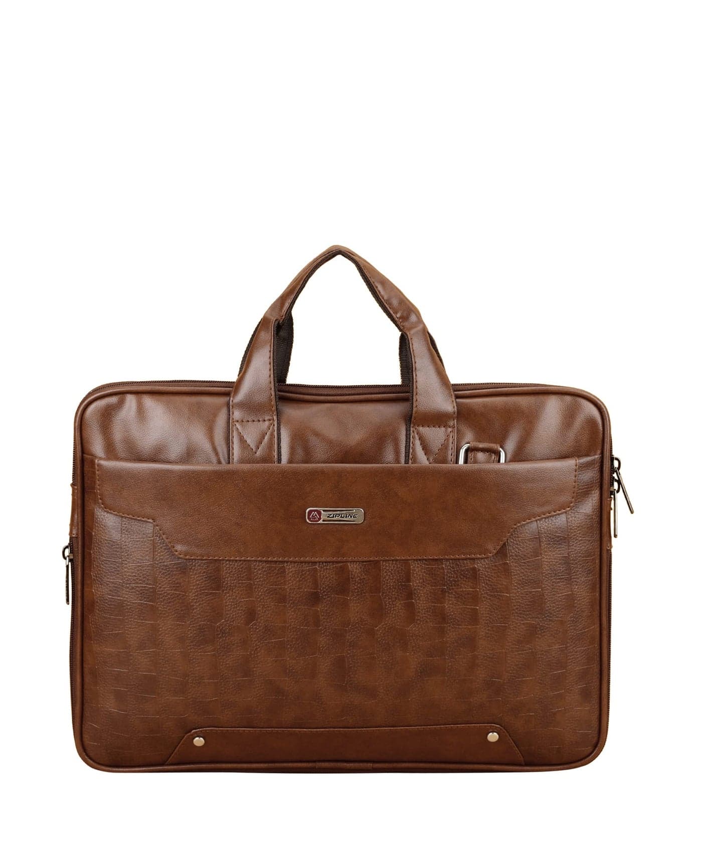 Zipline Laptop bags for men office use | Faux Leather laptop bag for Man - Fits 14/15.6/16 inch Laptop, Macbook, Macbook Pro Messenger Bags For Mens (1-Tan Bag)
