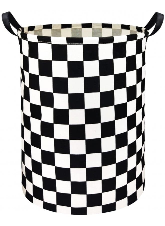 HIYAGON Boys Laundry Basket hamper Kids Storage Basket Car Toy Organizer Bins for Room Decor,Gift Basket for Bedroom(Racing Flag)