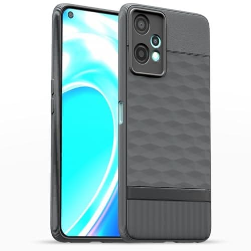 Pikkme Back Cover for OnePlus Nord Ce 2 Lite 5G Camera Protection 3D Hexa Cube Design Silicone Protective Bumper Case (Grey)