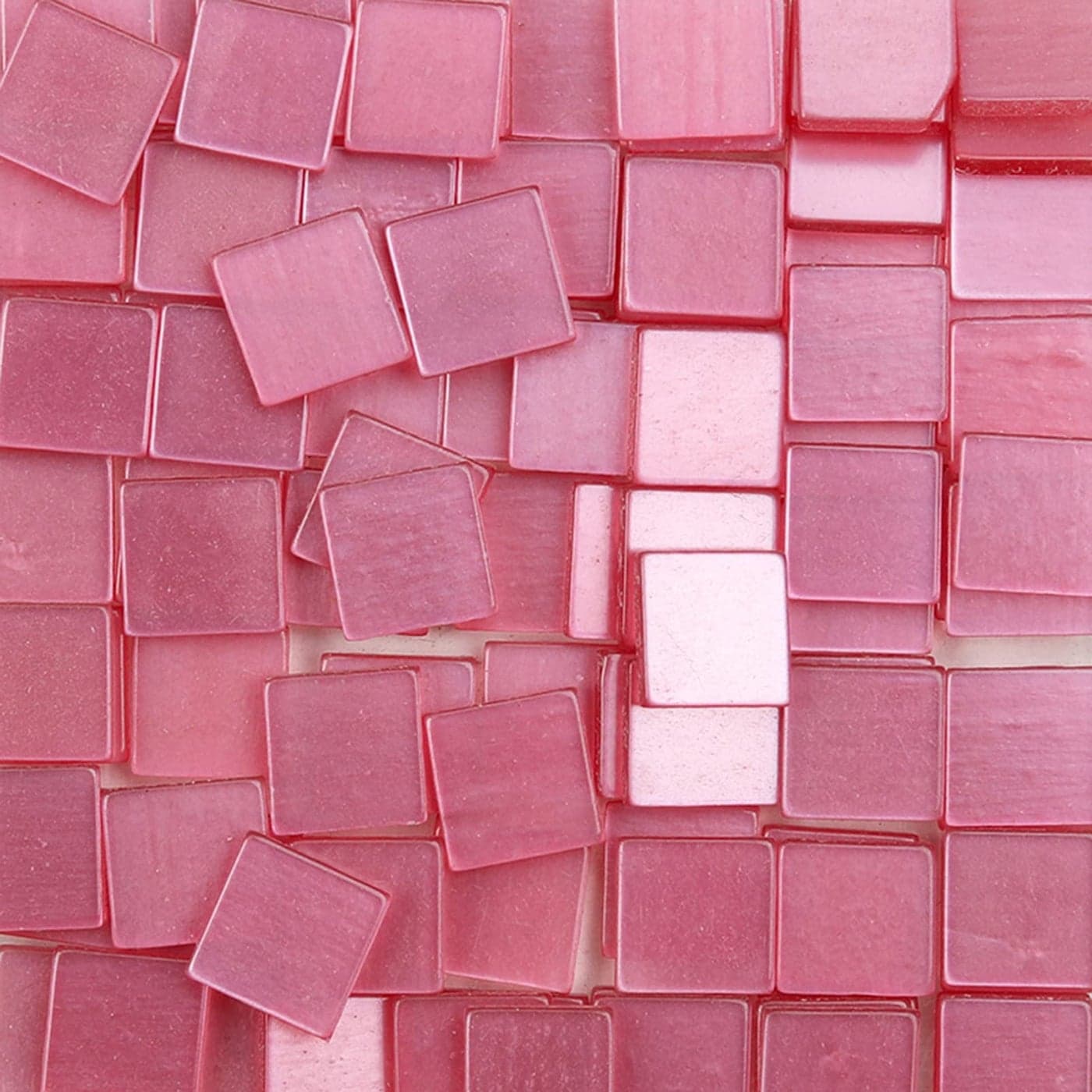 100pcs25g Square Resin Glass 1x1 cm Mosaic Tiles for Crafts Glass Mosaic for Jewelry Making Transparent Pink