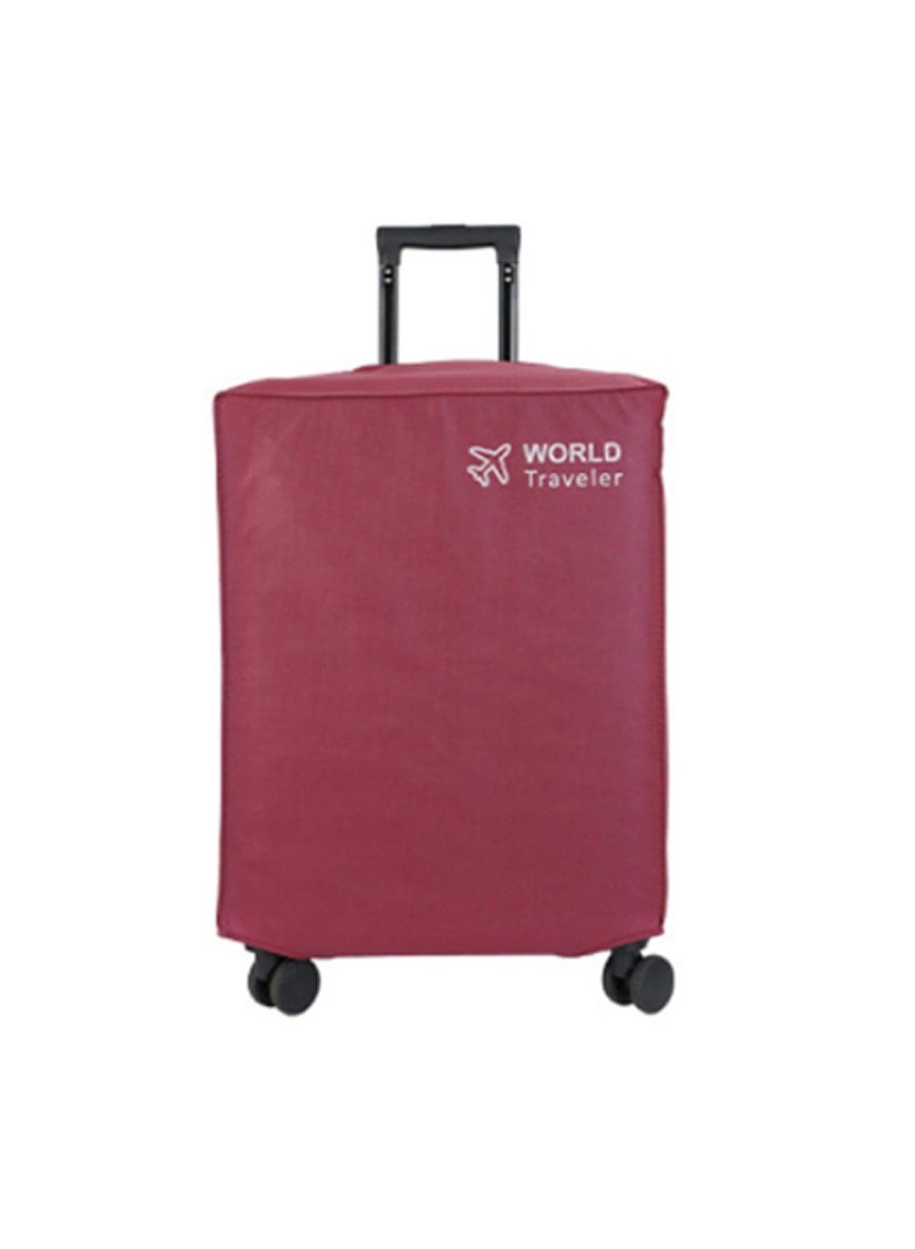 20 Inch Thick Non-Woven Suitcase Cover, High Quality Travel Suitcase Protective Cover for Wheeled Suitcases, Waterproof, Dustproof and Scratch-Resistant Suitcase Cover (Wine Red)