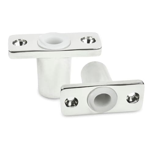 MARINE CITY 316 Grade Polished Stainless Steel 1/2 Inches Shank Top Mount Rowlock/Oarlock Socket for Boats – Yachts – Ships (Pack of 2)
