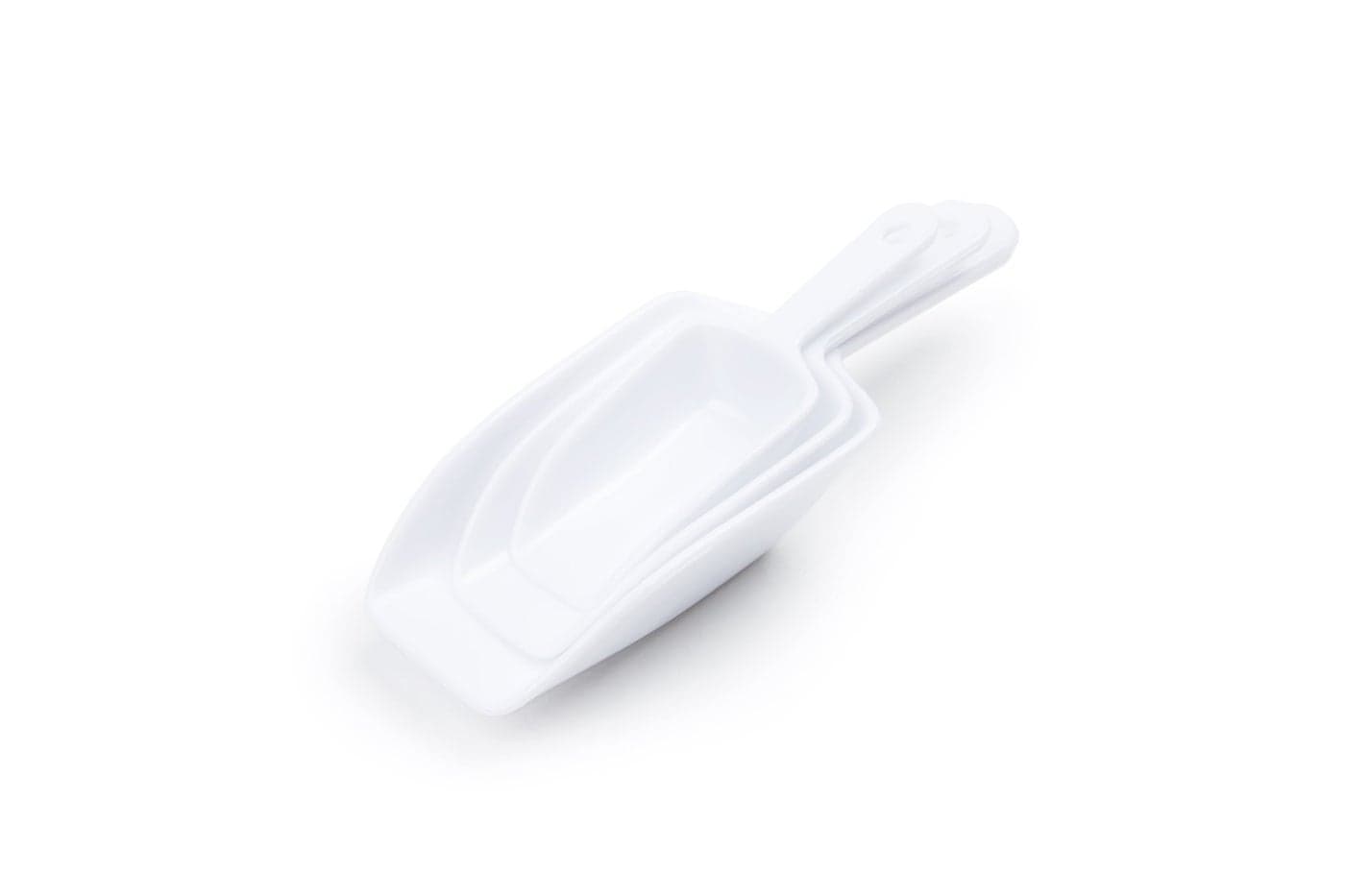 Fox Run Scoop Set, 9.25 x 3.75 x 1.75 inches, White