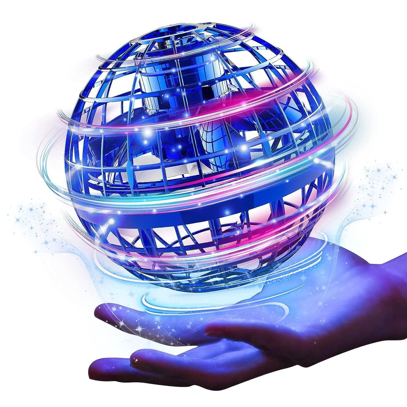 Ciniffo Flying Orb Ball, 2022 Upgraded Ball Toy, Hand Controlled Boomerang Hover Spinner Endless Tricks, Cool Toys Gifts 6 7 8 9 10+ Year Old Boys Girls Teens Indoor Outdoor Toys, Blue (TSM006-B)