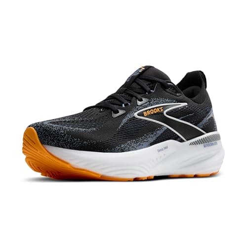 Brooks Men’s Glycerin GTS 22 Supportive Running Shoe - Black/Country Blue/Orange Pop - 9.5 Medium